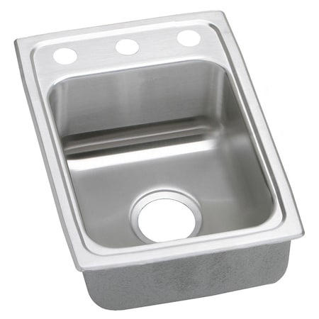 Elkay Gourmet Stainless Steel 15 X 22 X 7-5/8 Single Bowl Top Mount Sink LRQ15222